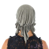Bamboo Pre-tied Pleated Scarf Josie | Medium Grey