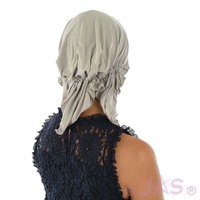 Bamboo Pre-tied Pleated Scarf Josie | Birch Light Grey