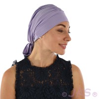 Bamboo Turban Wrap with Tails – Zoe | Lilac Purple