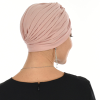 Pleated Classic Jersey Cotton Turban | Pink