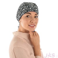 Double Sided Fitted Bandana Scarf | Navy Blue vs Floral