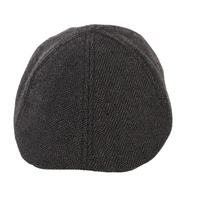 Classic Tweed Comfort Ivy Cap – Justin | Dark Grey Herringbone 