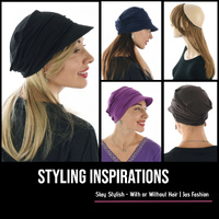 Bamboo Ruched Cadet Cap Sandra | Lead Ash Brown