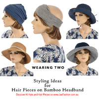 Short Fringe Hair Extension on Bamboo Headband - Janet