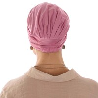 Bamboo Pleated Turban Bianca | Blush Pink