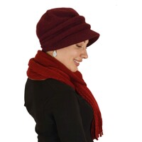 SOFT BRIM BAKERBOY HAT SARAH | Deep Red