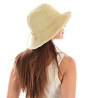 Packable Beach Summer Sun Hat & Bamboo Liner Set | S/M | Natural Beige