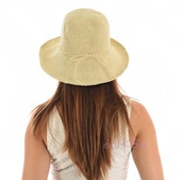 Beach Summer Sun Hat with Shapeable Brim | Natural Beige | S/M