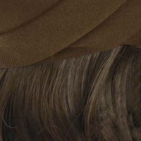 Corduroy Brown Bakerboy Hat with Hair Extension for Winter | Medium Brown Hair