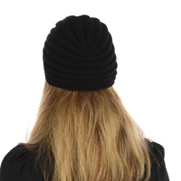Versatile Knit Cloche Turban with Inner Liner | Black