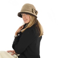 Sophia Winter Cloche Hat | Beige
