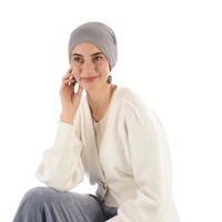 Bamboo Lined Reversible Turban – Lillian | Silver Grey