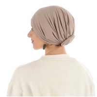 Bamboo Lined Reversible Turban – Lillian | Vanilla Beige Tan