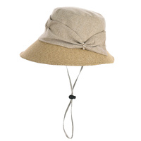 Retro Bow Sun Cloche | Camel Tan