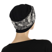 Print Seamless Turban Headband Scarf | Feather Leaf Grey