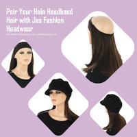 Chemo Halo Headband Hair Susan | # 2 Dark Ash Brown | Past Shoulder