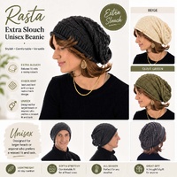 Rasta Extra Slouch Check Knit Unisex Beanie