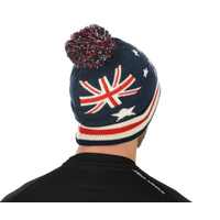 Australia Flag Beanie Hat | Option 1 | Pom Pom