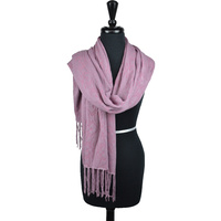 Jessica Rectangular Danmask Shawl Wrap  | Pink - Dusty Pink