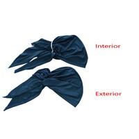 Stretch Chemo Slip-on Durag Head Wrap  | Blue - Denim Blue