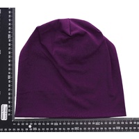 Jersey Cotton Slip-on Slouch Beanie  | Purple - Dark Purple Violet | S/M