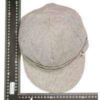 Deep Crown Newsboy Hat | Beige