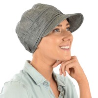 Deep Crown Newsboy Hat | Grey - Medium Grey
