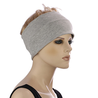 Large View Wide Cotton Lining Headband | Grey - Medium Grey