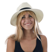 Panama Trilby Sun Hat | White | 57cm
