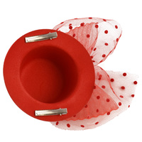 Big Bow Top Hat Fascinator | Red