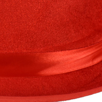 Velvet Costume Bowler Hat | Red