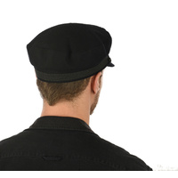 Wool Felt Greek Fisherman Cap | Black | 59cm