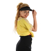 Wide Brim Slide-on Visor  | Black