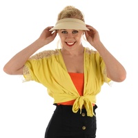 Wide Brim Slide-on Visor  | Beige