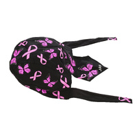 Large View Pink Butterfly Hope and Awareness Headscarf