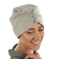 REBECCA COTTON Beanie Turban | Grey - Light Grey | M/L