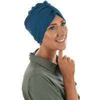 REBECCA COTTON Beanie Turban | Blue - Teal Blue | M/L