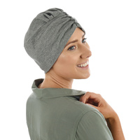 REBECCA COTTON Beanie Turban | Grey - Medium Grey | M/L