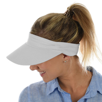 Tennis Visor and Pre-tied Stretch Scarf Set | White
