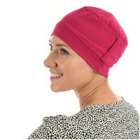 Looped Cotton Turban - Denise | Ruby Pink | S/M |With Sash