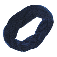 Option 1 | Royal Blue/White Striped Beanie with Navy Plaited Headband