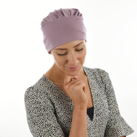 Bamboo Turban Hat with Removable Headband - Tracy | Purple - Dusty Purple