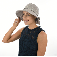 FASHION SUN HAT - Sophie | Grey - Light Grey | Adjustable-XS/S