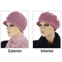 Knitted Bakerboy Hat - Natalie | Black