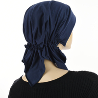 Convertible Jersey Cotton Cap - Sasha | Blue - Navy Blue / Dark Blue