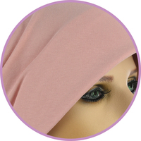 Convertible Jersey Cotton Cap - Sasha | Pink - Dusty Pink