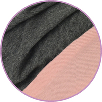 Double-sided Two-toned Headcover - Ingrid | Option 2 - Dark Grey vs. Dusty Pink