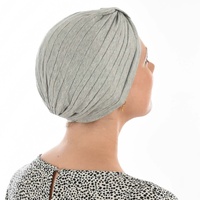 Reversible Classic Cotton Turban - Nora | Grey - Light Grey
