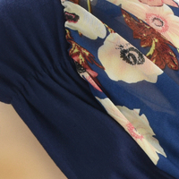 Floral Head Scarf with Headband Gracie | #1 Navy & Floral