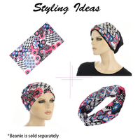 Seamless Wrap Headband with Print | #16  Abstract Floral Print